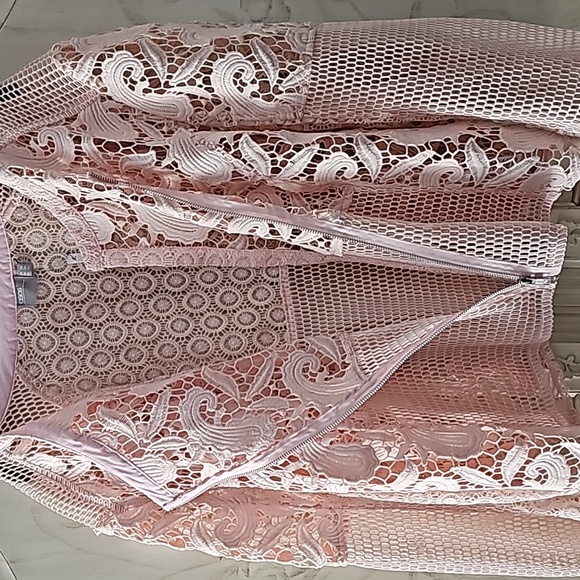 NWT ASOS Premium Curve Light Pink Lace Jacket Sz 24 - Picture 13 of 14